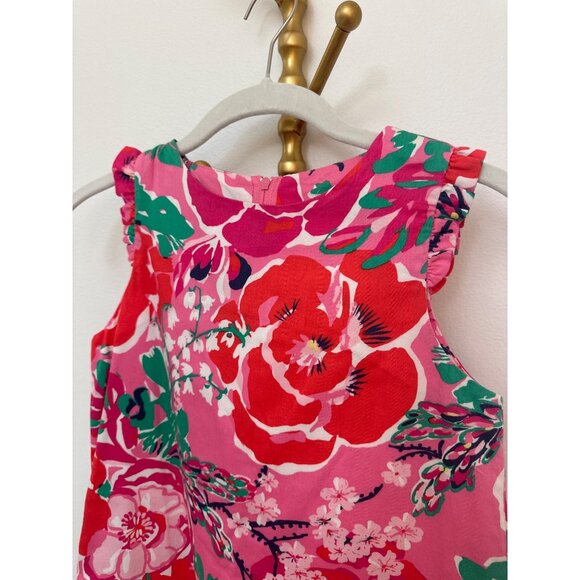 Lilly Pulitzer A Thing Called Love Shift Dress Girls Pink Floral Sleeveless Size - Picture 2 of 5